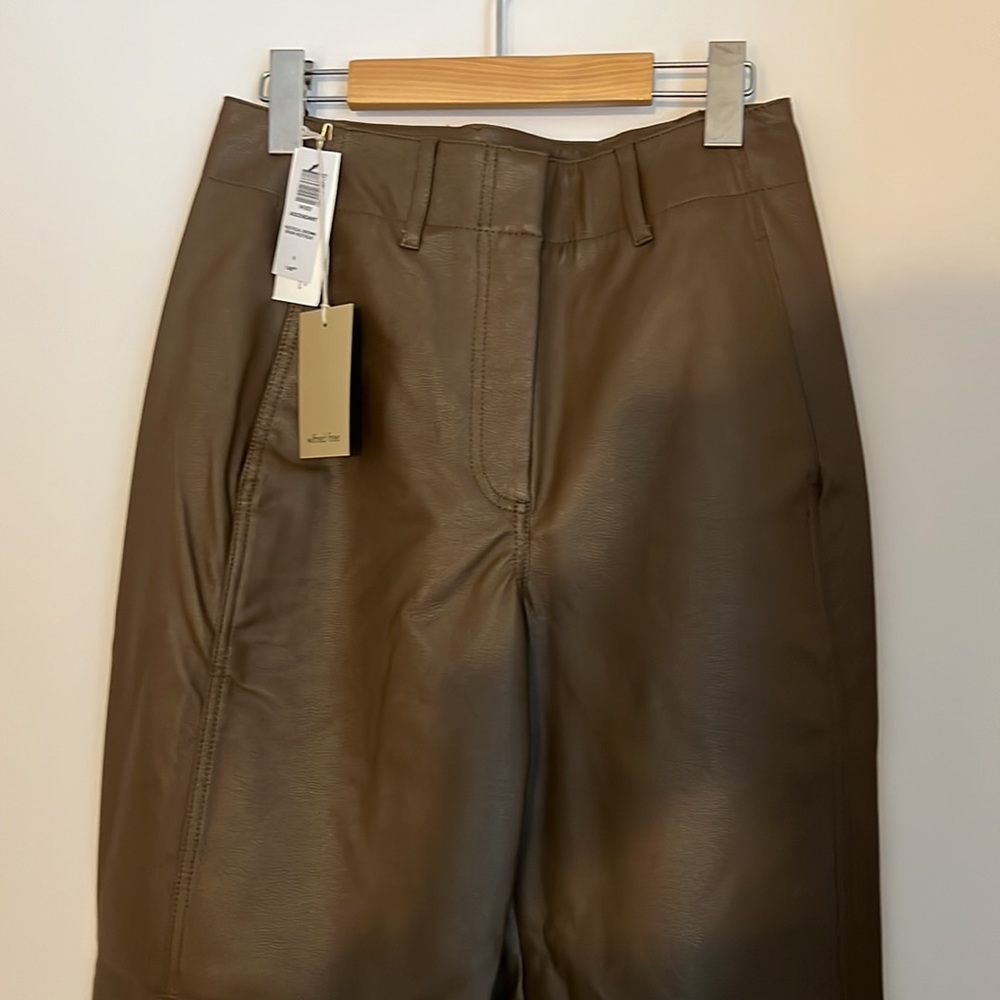 Aritzia Olive Green Straight-Leg Pants - Picture 9 of 9